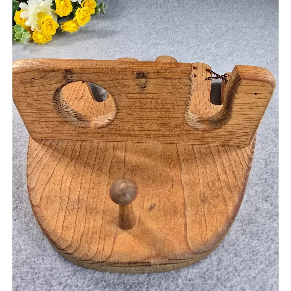Y2K Wood Baseball Glove Wall Shelf Bat Mitt Holder Brown Sports Decor Rustic